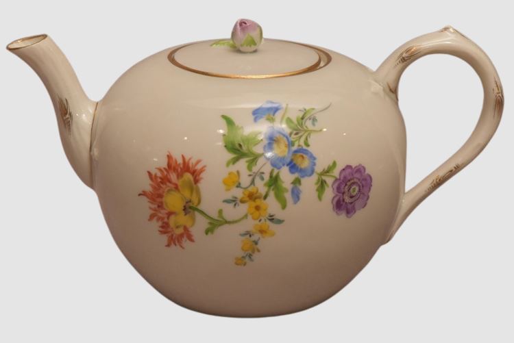 Meissen Floral Pattern Teapot