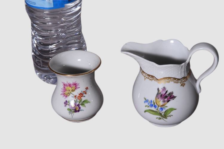 Meissen Creamer and Small Vase
