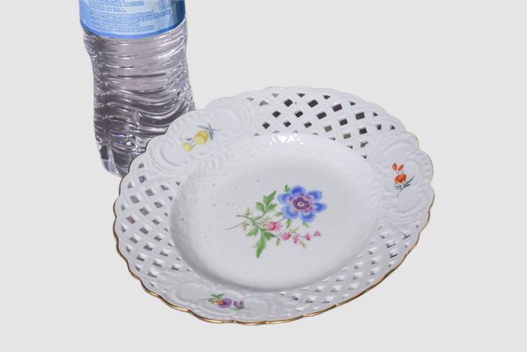 Meissen Porcelain Basket Rim Plate