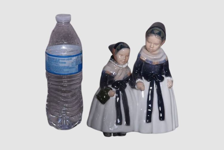 Royal Copenhagen Two Amager Girls, Out Walking In Regional Costume Figurine