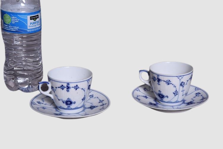 Two (2) Royal Copenhagen Teacups With Saucers