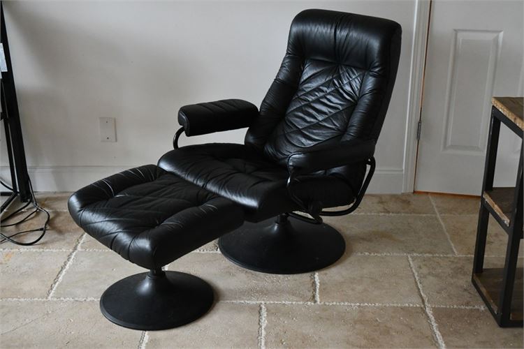 Leather Recliner With Ottoman