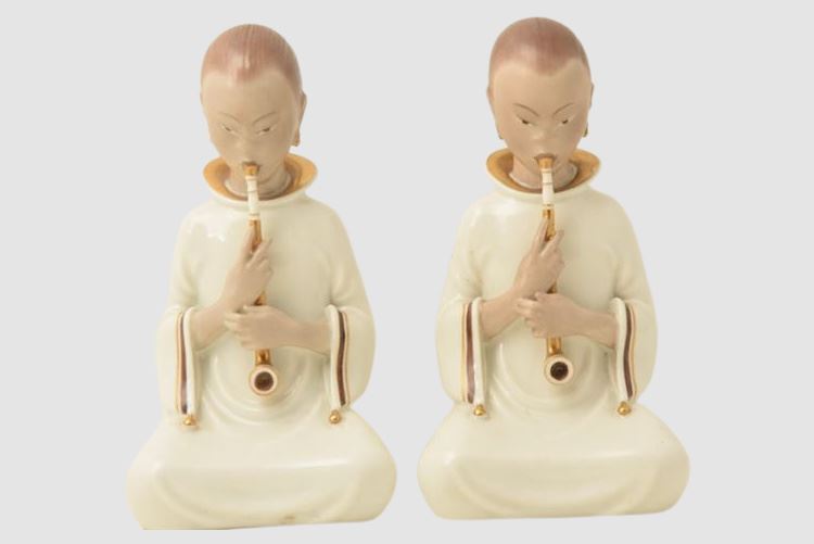 Royal Copenhagen Arno Malinowski Porcelain Figurine Asian Opium Smoker