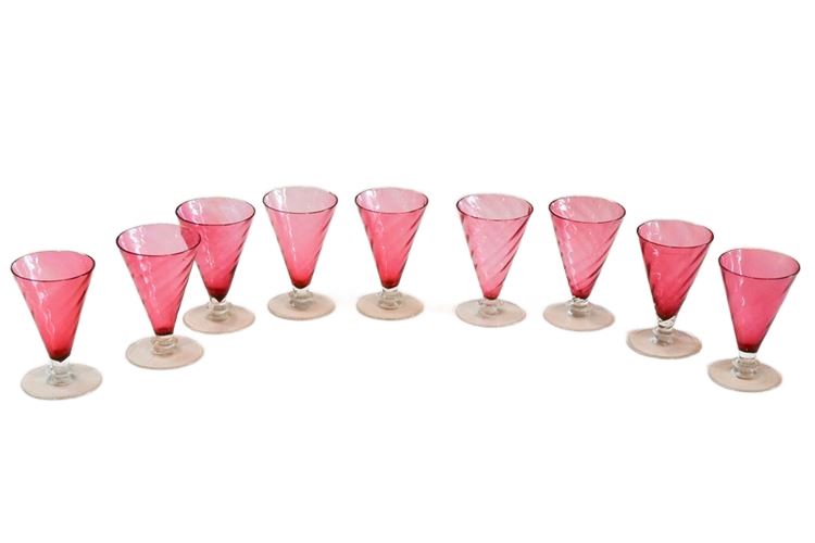 Cranberry Glass Stemware