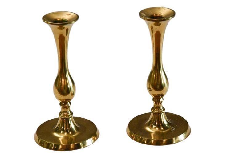 Pair Brass Candlesticks