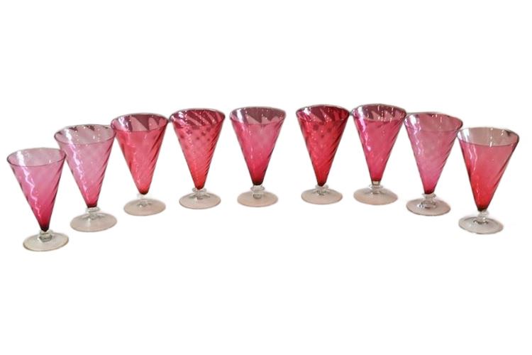 Cranberry Glass Stemware