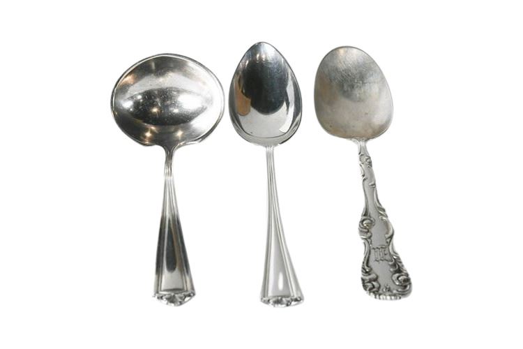 Three (3) Sterling Silver Serving Spoons