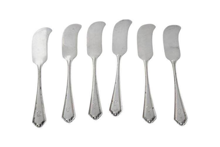 Group Alvin Sterling Silver Butter Knives