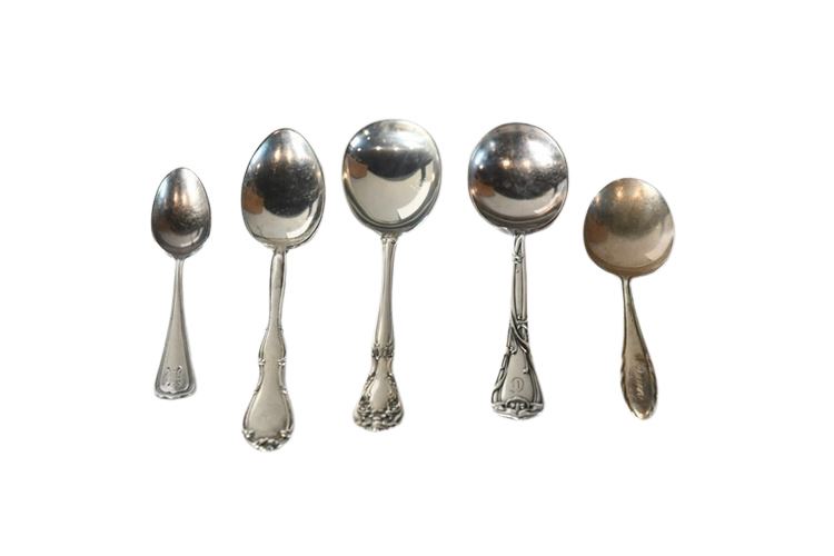 Group Sterling Silver Spoons