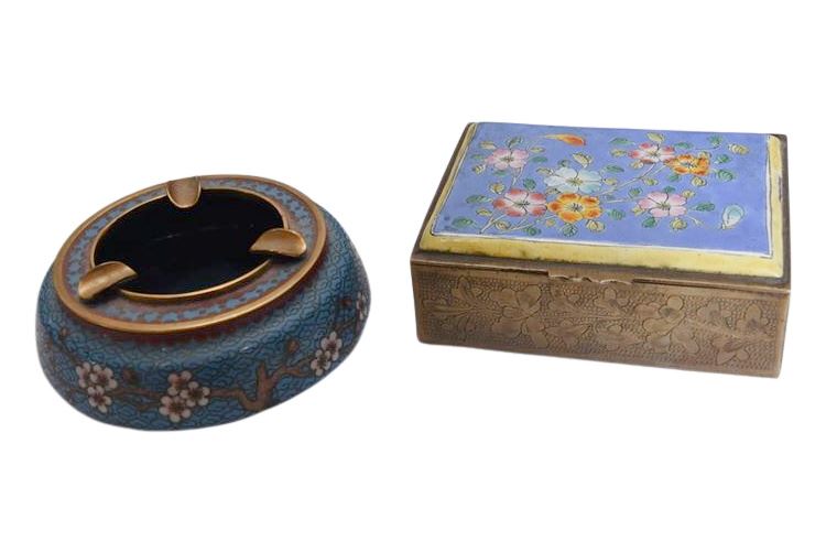 Vintage Ashtray and Dresser Box