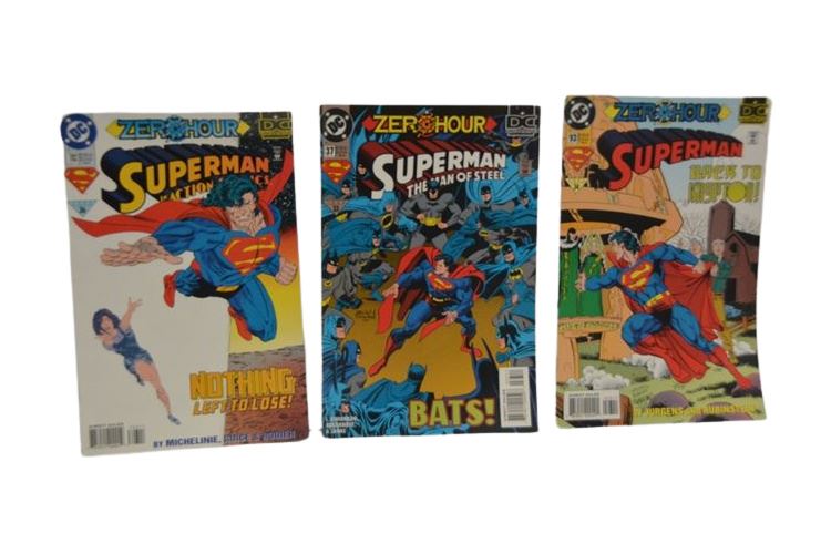 Three (3) DC Comics SUPERMAN Comic Books