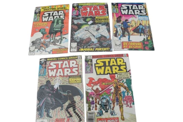 1980 STAR WARS #40, 41, 43,  1981 STAR WARS #44, 47 MARVEL COMICS
