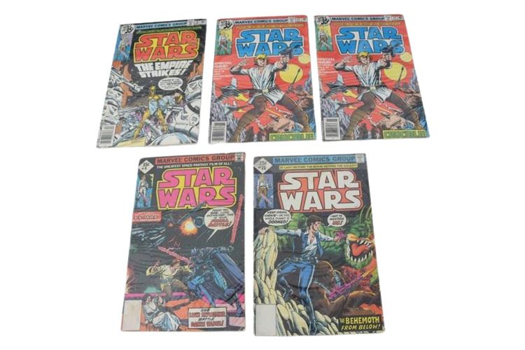 1977 STAR WARS #6  1978 #10, TWO #17, 18,  MARVEL COMICS