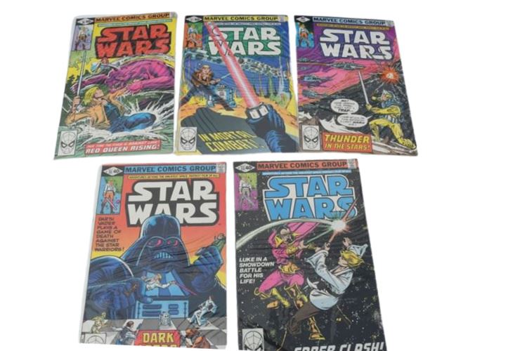 1980 STAR WARS #33, 34, 35, 36, 37, MARVEL COMICS