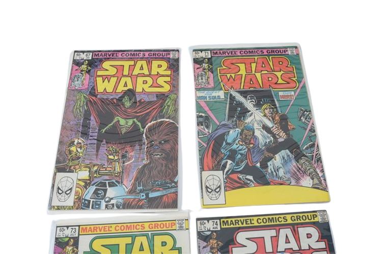 1983 STAR WARS #67, 71, 73, 74, MARVEL COMICS