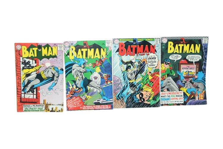 1964 Batman DC COMICS #168, 1966 BATMAN DC COMICS # 178, 180, 183,