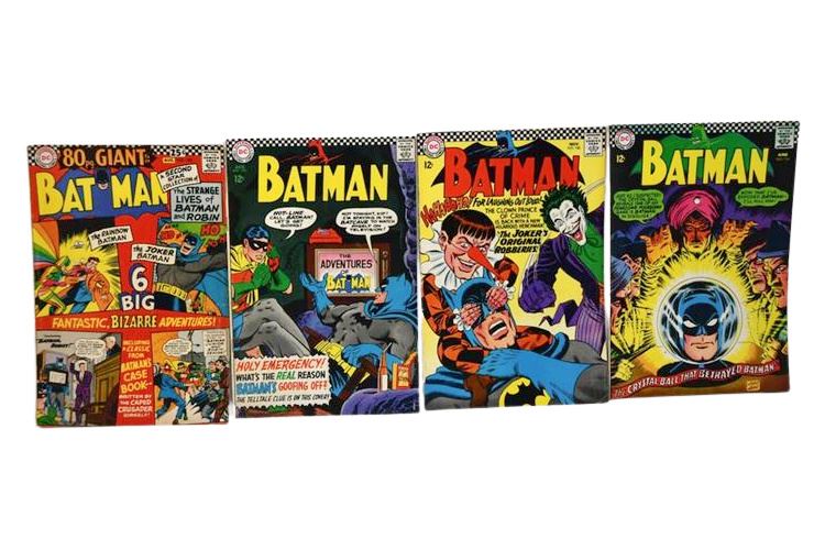1967 BATMAN DC COMICS #182 ,183 ,186,192