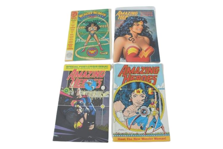 1989 WONDER WOMAN #2 ANNUAL DC COMICS   AMAZING HEROES #91, 106, 197,