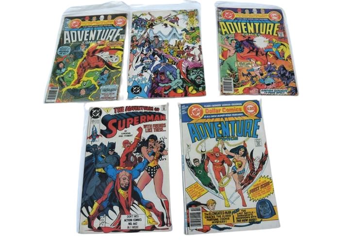 1979 ADVENTURE COMICS #459, 463, 464,  1991 ADVENTURE OF SUPERMAN # 475 DC COMIC