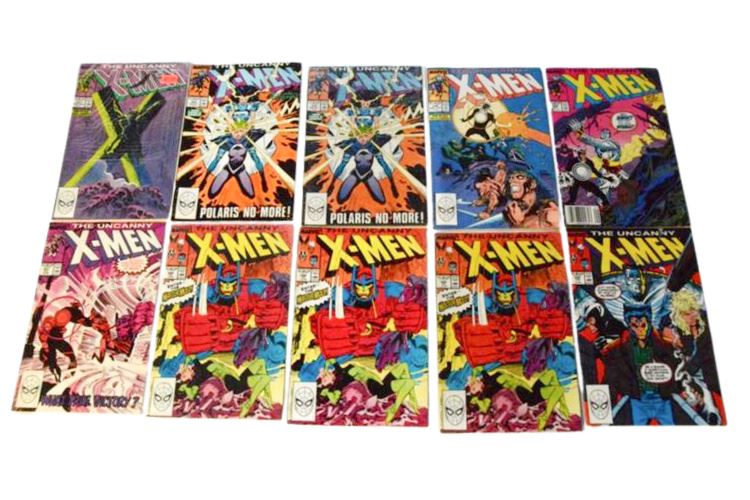 1989 X-MEN #245, THREE #246, 247, 248, 249, TWO #250, 251, MARVEL COMICS