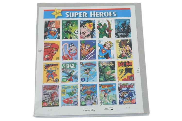 DC COMIC 1 SHEET STAMPS 39 cent