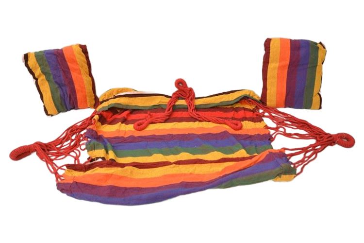 Rainbow Hammock and Pillows