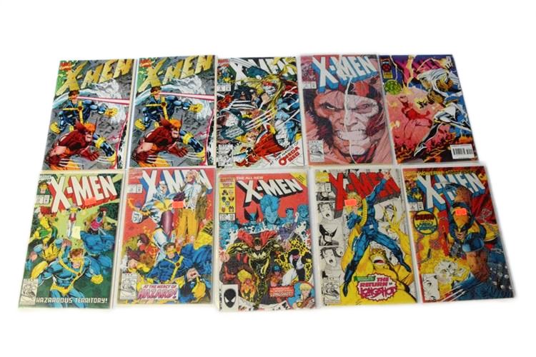 Ten (10) Vintage X-Men Comic Books