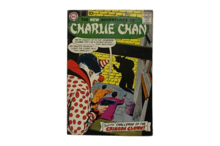 1958 The New Adventures of CHARLIE CHAN Feb Issue #5 Crimson Clown Comic Book