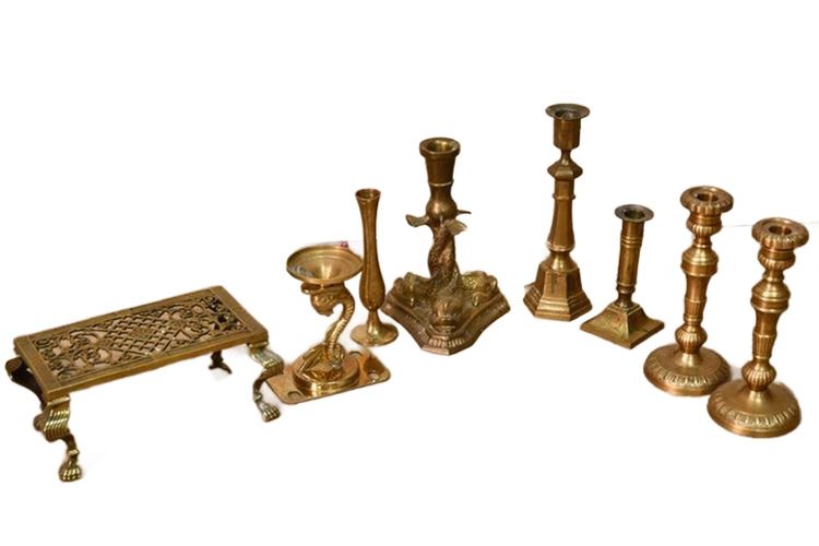 Group Vintage Brass Objects