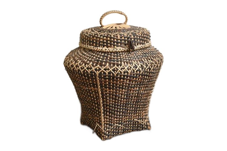 Wicker Basket With Lid