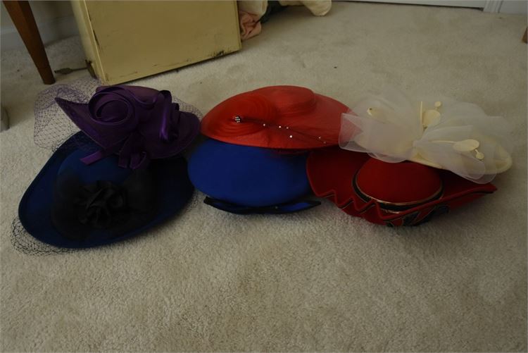 Group Vintage Women's Hats By Deborah Jody G  Sylvia Andre