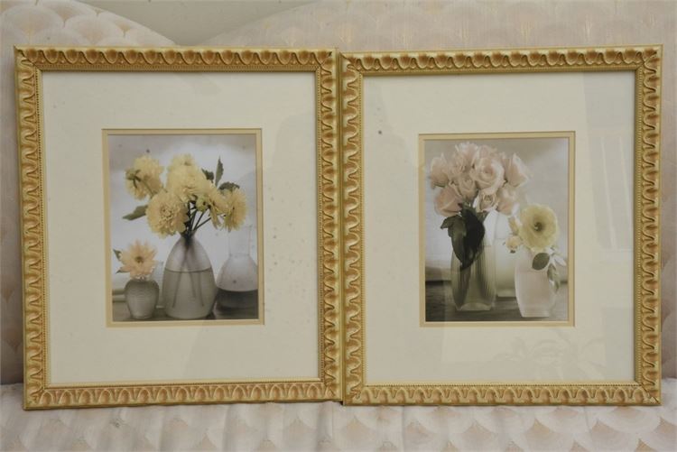 Pair Framed Floral Prints