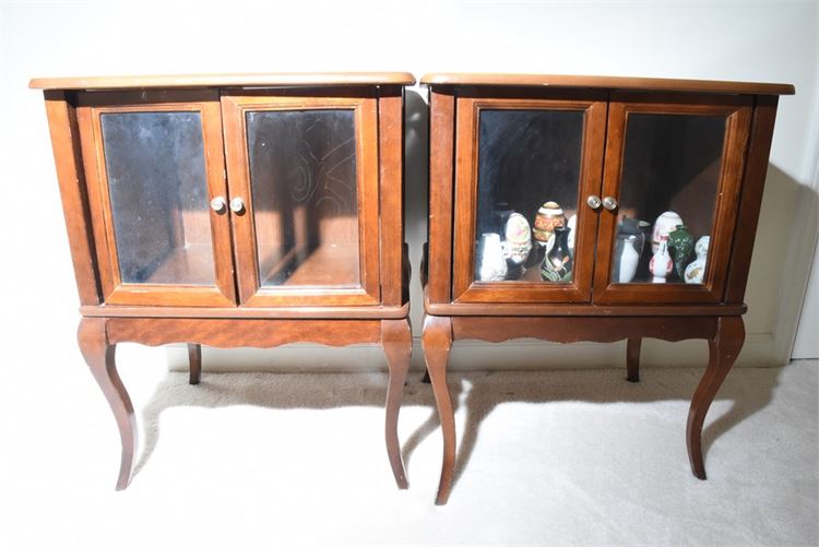 Pair Vintage Provincial Side Cabinets