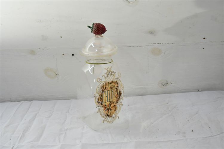 Vintage Glass Jar With Lid