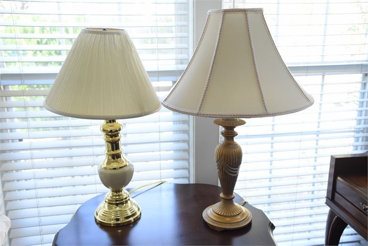 Two (2) Table Lamps With Shades