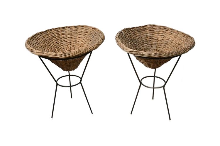 French Baskets in Stands