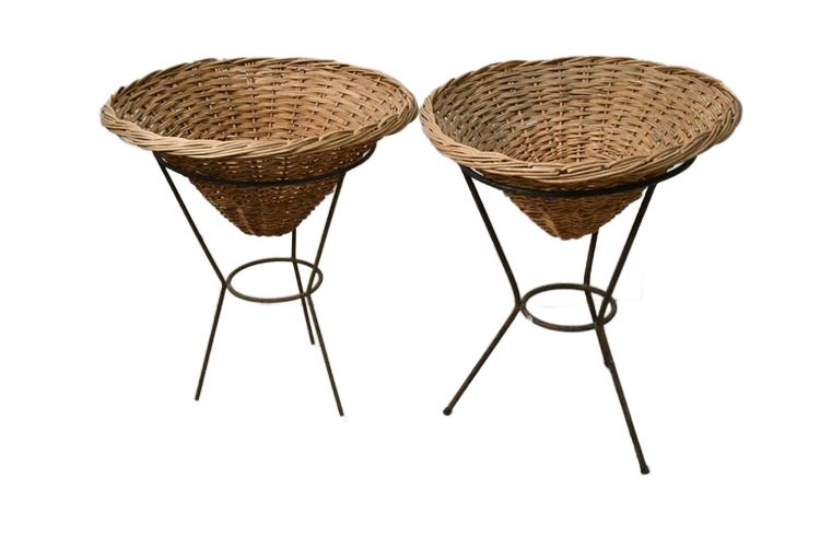 French Baskets in Stands