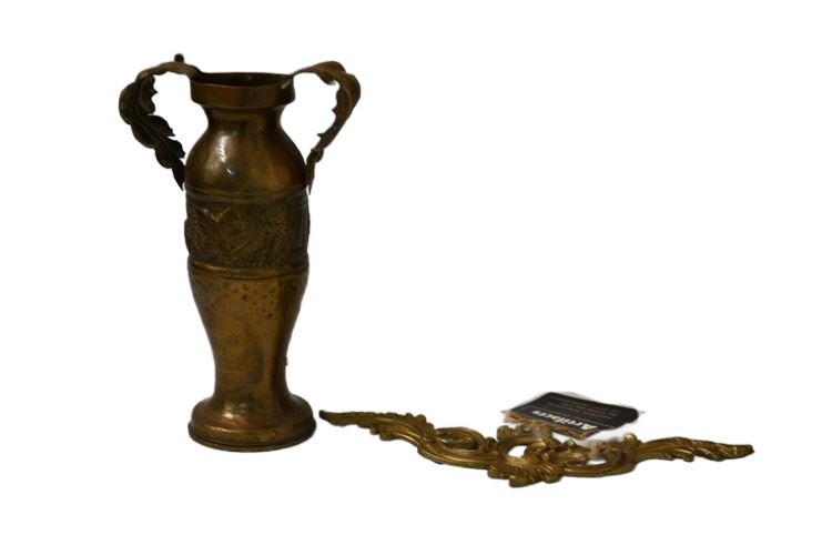 Brass Vase and Decorative Piece