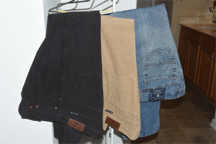 Three (3) Lucky Brand Jeans (38X34)