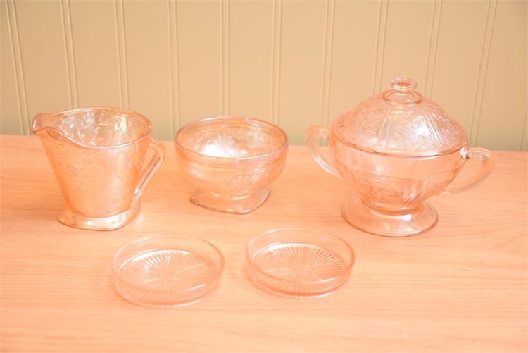 Group Vintage Iridescent Glass Dishes