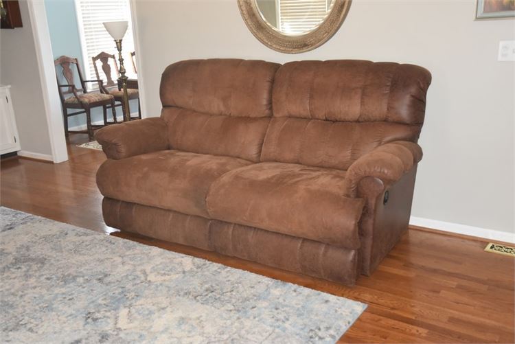 La-Z-Boy Rolled Arm Leather Reclining Sofa