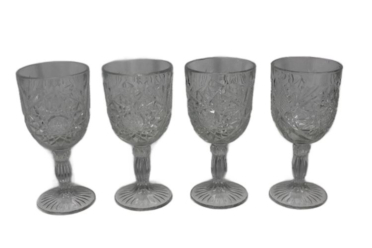 Four (4) Glass Goblets