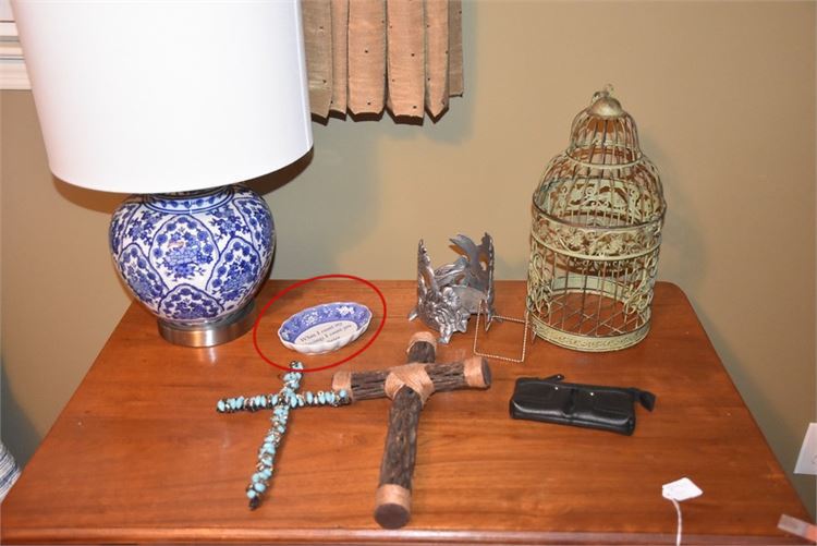 Group Misc Decorative Objects (Small blue dish circled in red is NOT Included)