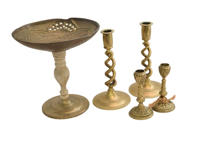 Group Vintage Brass Objects