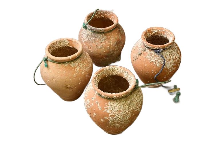 Four (4) Vintage Terracotta Pots