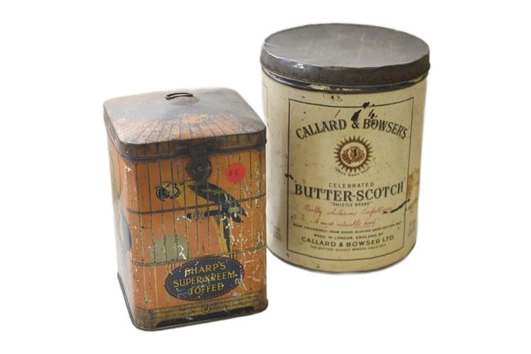 Two (2) Antique Candy Tins