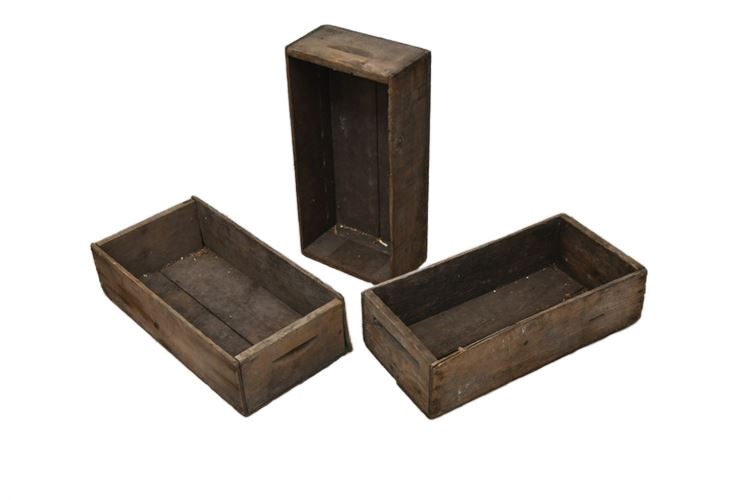 Three (3) Vintage Wooden Boxes