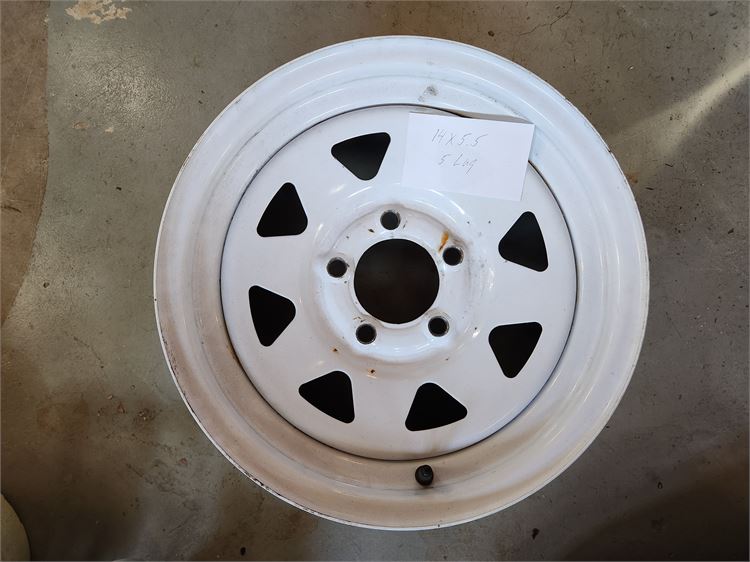 Lightly Used Wheel 14x5.5, 5 Lug.