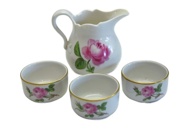 Group Meissen Pink Rose Dishes