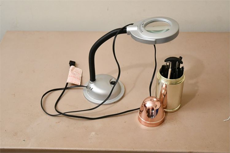 Desk Lamp And Bullet Pen Holder